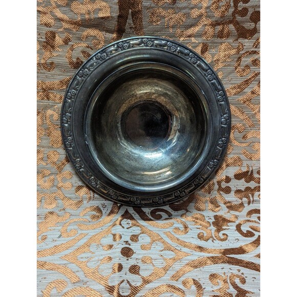 Vintage‎ Oneida Silversmiths Silver plated Bowl attached to plate - Picture 8 of 8